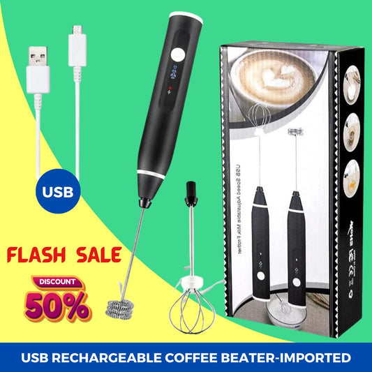 2-in-1 Rechargeable Coffee Beater & Milk Frother - [IMPORTED]